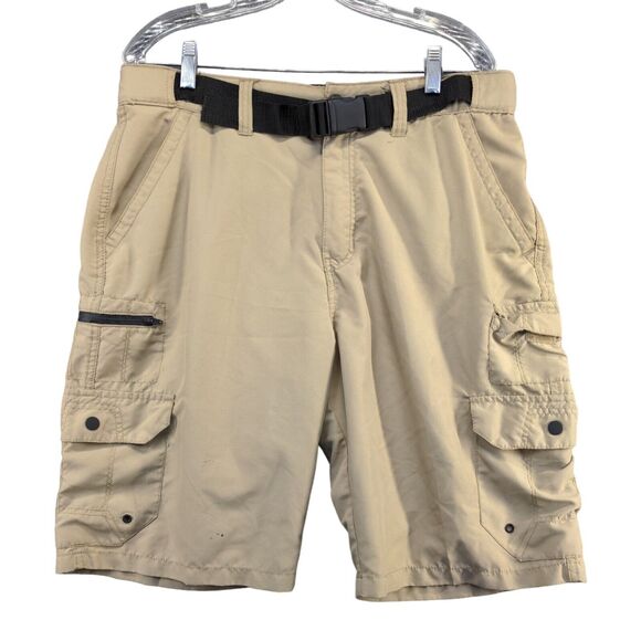 Denali Shorts Denali Mens Cargo Shorts Tan Size 34 Polyester